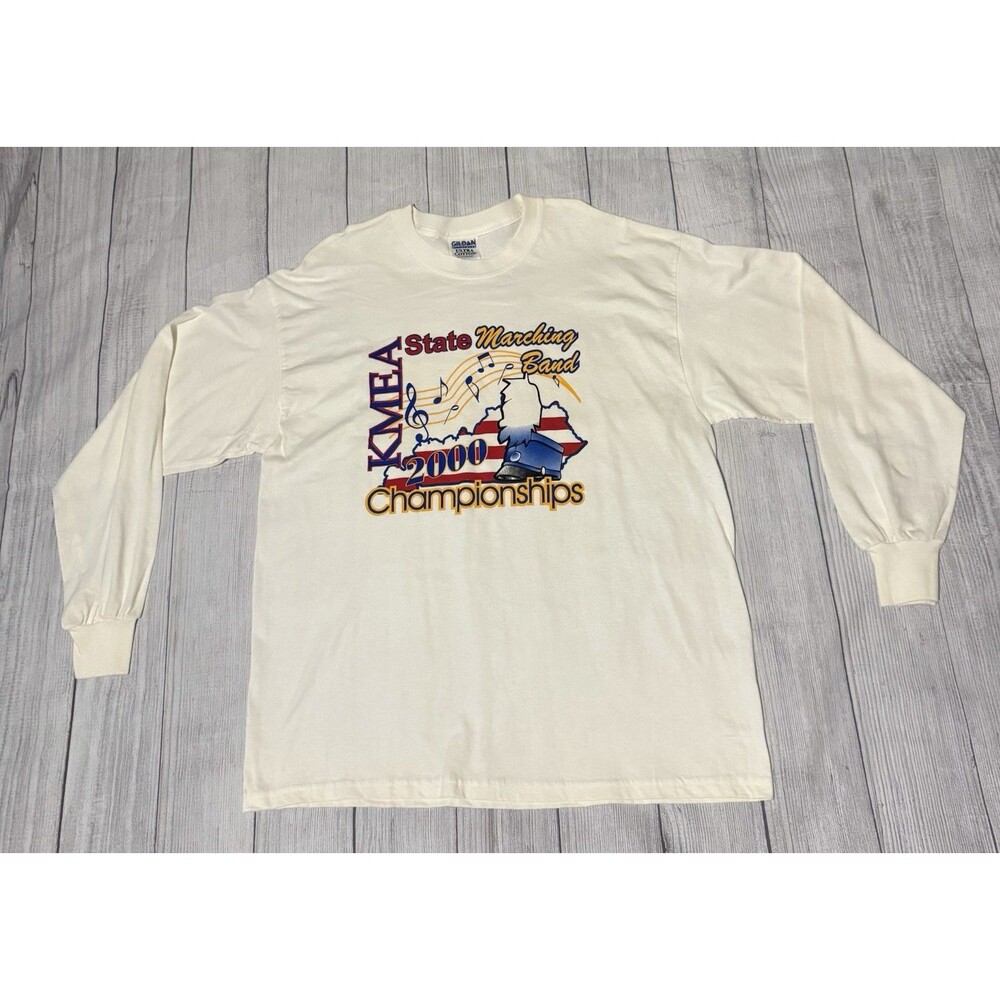 Vintage KMEA Marching Band 2000 Championships LS T Shirt Size XL Kentucky Music